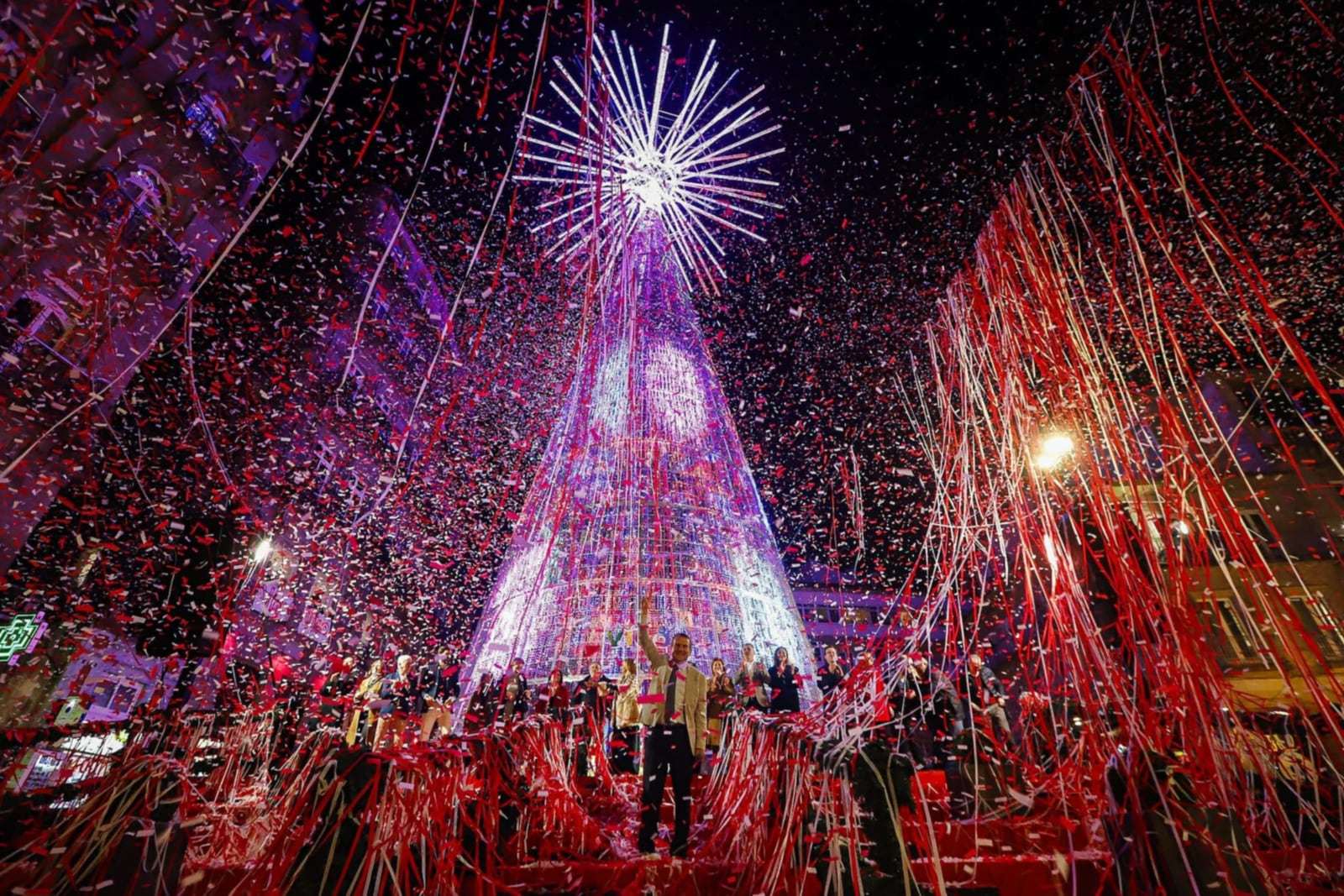 Encendido de las luces de Navidad en el centro de Vigo